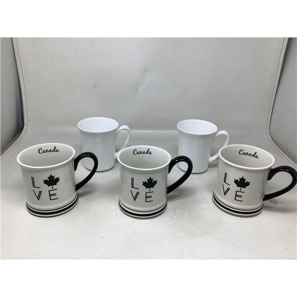 Lot Of 5 Mugs