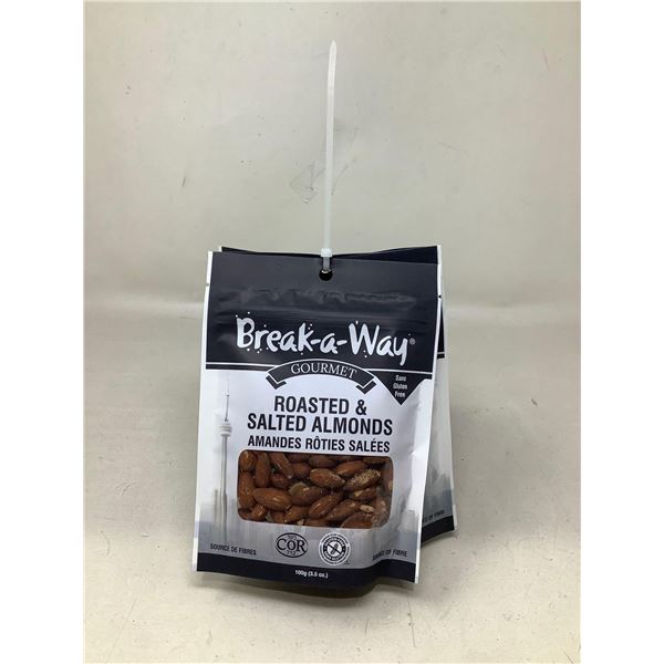 Break A Way Roasted & Salted Almonds (6 X 100G)