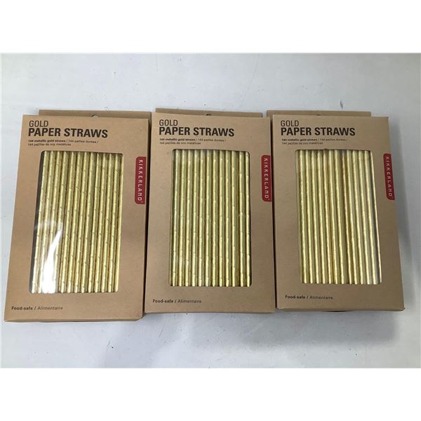 Gold Paper Straws (3 X 144)
