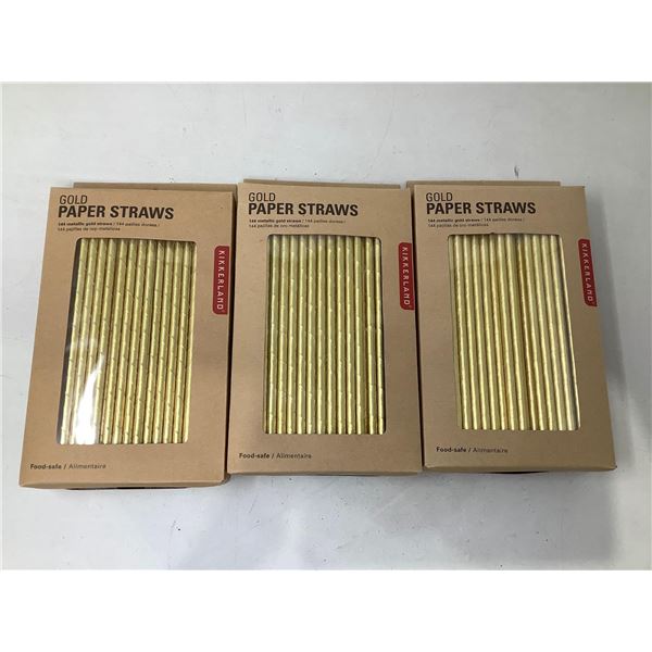 Gold Paper Straws (3 X 144)