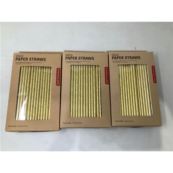 Gold Paper Straws (3 X 144)
