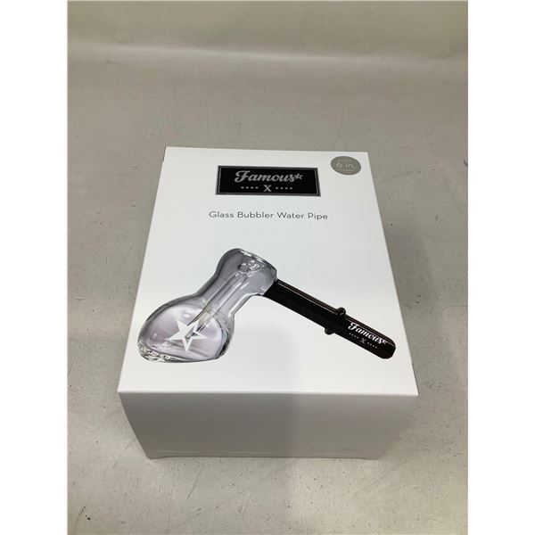 Famous X Glass Bubbler Water Pipe