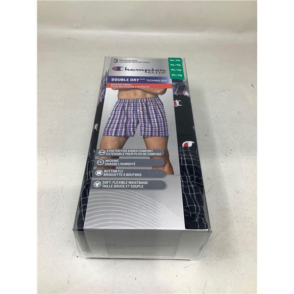 Champion Elite Double Dry Wicking Fabric Boxers Lot Of 3 Size XL