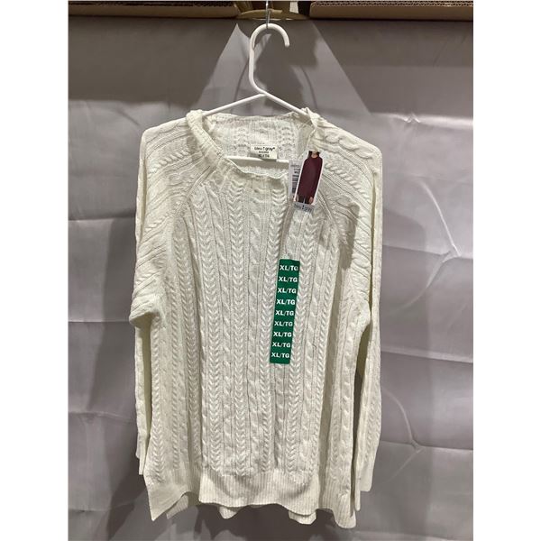 Ladies Bleu Gray Knit Top Size XL