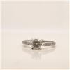 Image 1 : 14K White Gold Diamond(0.57Ct,Si2,G) Diamond(0.1ct) Ring (~Size 6.25) (~weight 1.69g), Made in Canad