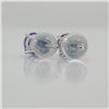Image 3 : 14K White Gold Natural Tanzanite(1.1ct) Earrings (~weight 0.82g), Made in Canada, Appraised Retail $