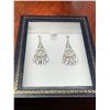 Image 3 : Cascade Dangle Earrings silver with CZ Stones Set of 2 in Gift Box