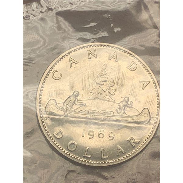 Royal Canadian Mint 1969 Sealed Proof Silver Dollar