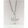 Image 1 : Swarovski Style Crucifix Gemstone Pendant and Chain Set NEW in gift box