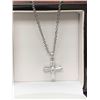 Image 2 : Swarovski Style Crucifix Gemstone Pendant and Chain Set NEW in gift box