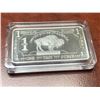 Image 2 : Fine German Silver Buffalo one troy ounce .999 wafer bar