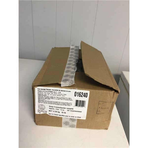 Case of Frozen Pork Sausage Rounds (4.54kg)