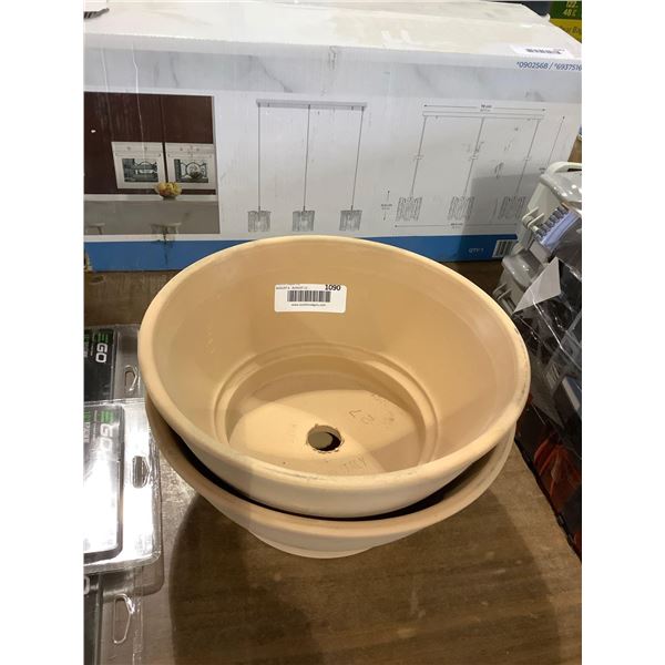 Deroma Planter Bowl 10.6in Lot of 2