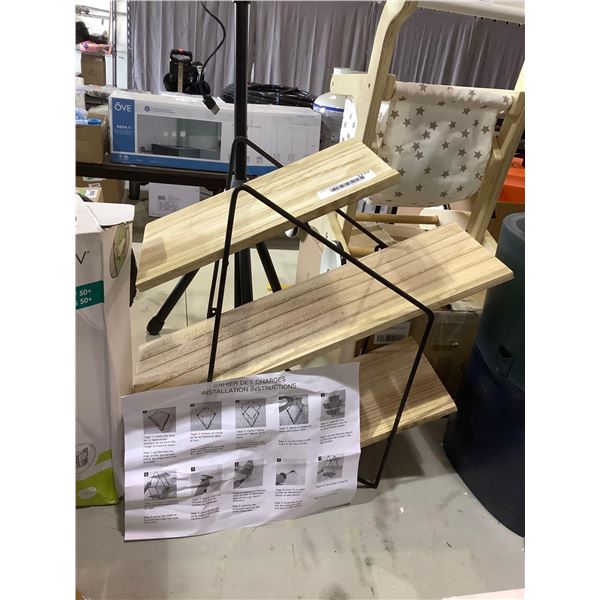 Metal Frame Wooden Shelf