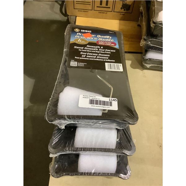 Simms Premium Quality Paint Roller Lot of 3