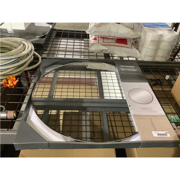 Emerson Round Metal Mirror - Chrome (24in x 24in)