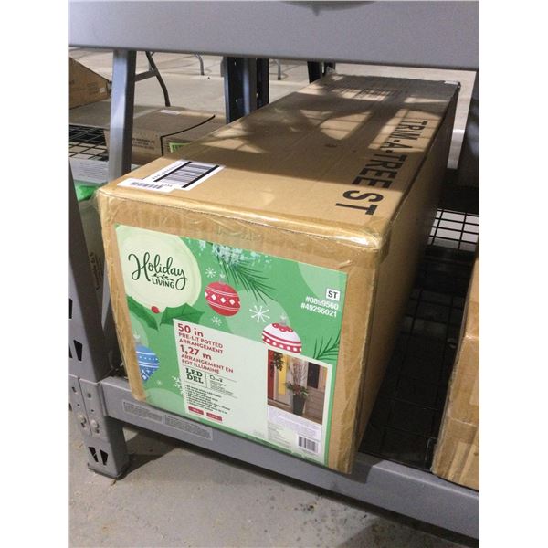 Holiday Living 50in Pre-Lit Potted Arrangement