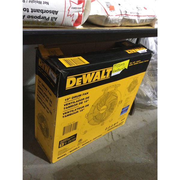 Dewalt 18in Drum Fan (Missing Hardware)