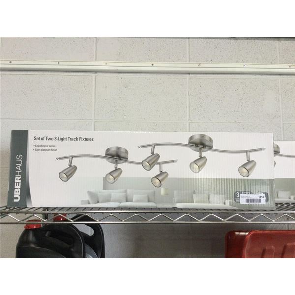 UberHaus Set of Two 3-Light Track Fixtures (21.85in x 6.69in)