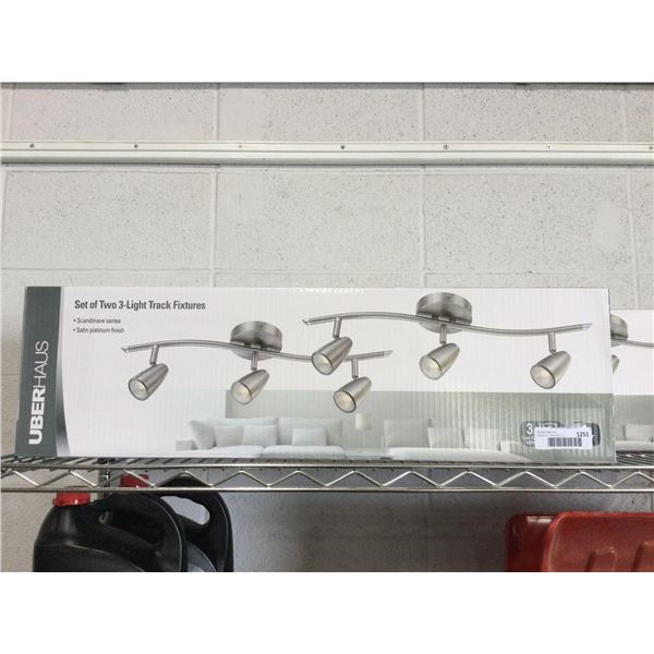 UberHaus Set of Two 3-Light Track Fixtures (21.85in x 6.69in)