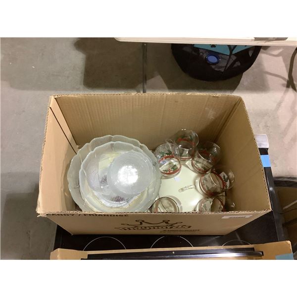 Box of Assorted Dishware