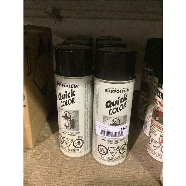 Rust-Oleum Black Quick Color Fast Drying Spray Enamel (6 x 283g)