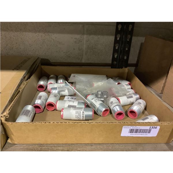 Case of Giant Water Heater Dielectric Galvanized Outlet Nipples 3/4in dia x 2 1/2in L