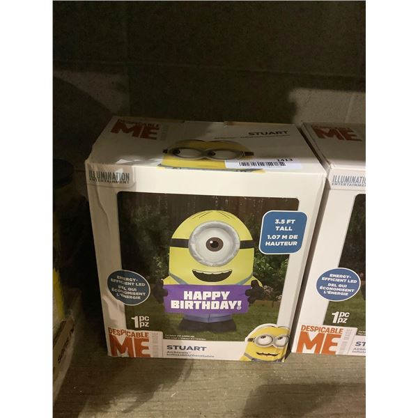 Despicable Me 3.5ft Tall Inflatable Happy Birthday Minion