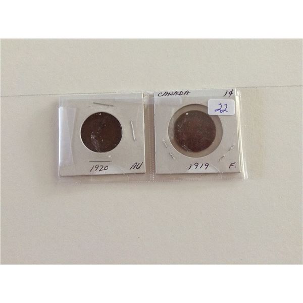 Canada Large Cents (1919, 1920)