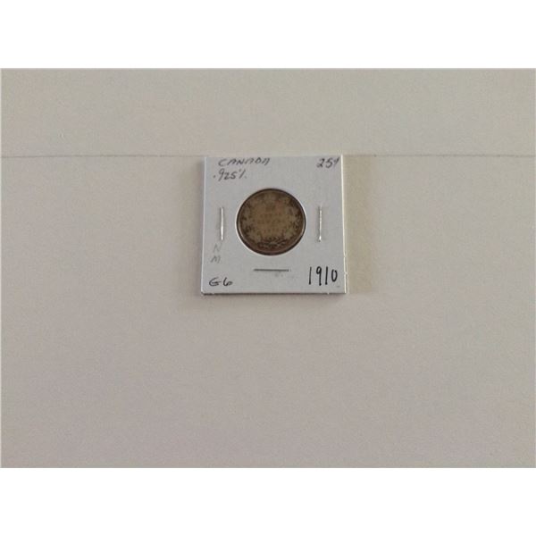 1910 Canada Quarter