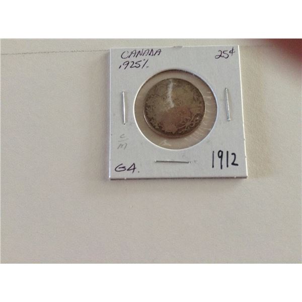 1912 Canada Quarter