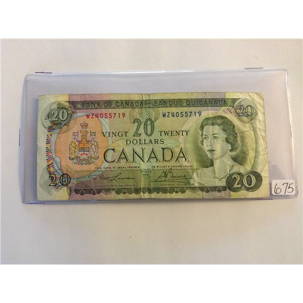 1969 Canada $20.00 Bill Lawson Bovey