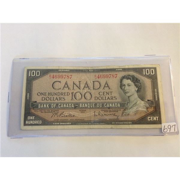 1954 Canada $100.00 Beattie & Rasminski