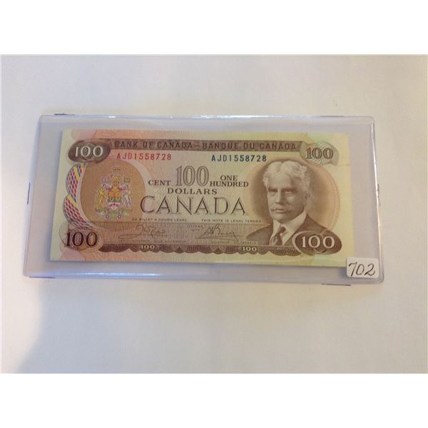 1975 Canada $100.00 Crow & Bovey