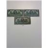 Image 1 : Three 1937 Canada $1.00 Bills with King George Circulated
