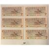 Image 3 : Six 1986 Canada $2.00 Dollar Bills - Uncirculated