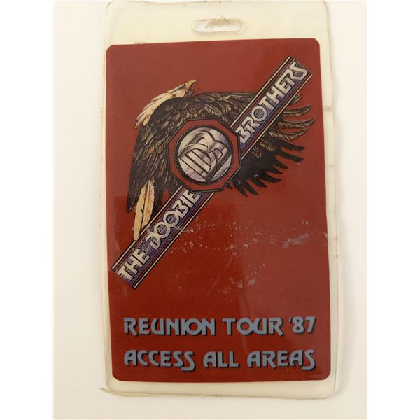 The Doobie Brothers Reunion Tour '87 Access All Areas Pass
