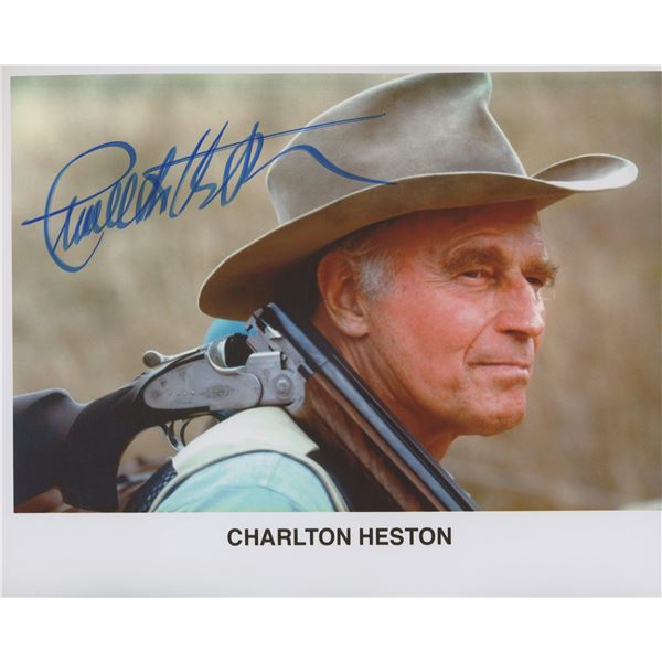 Charlton Heston signed photo