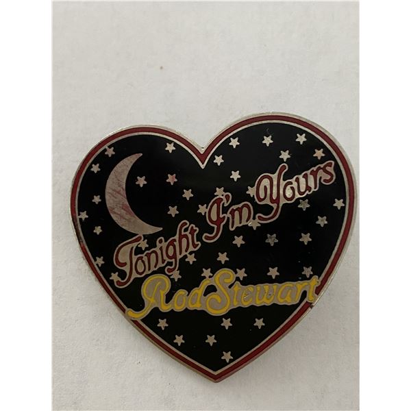Rod Stewart Tonight I'm Yours vintage tour pin