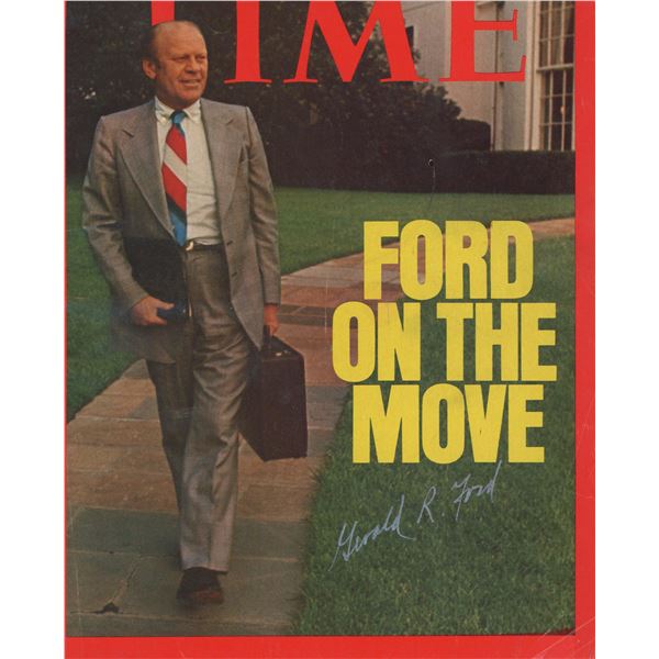 Gerald Ford signed Time magazine