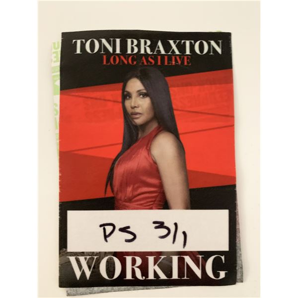 Toni Braxton Long As I Live Working Backstage Pass