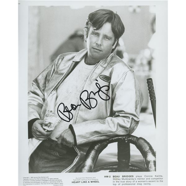 Beau Bridges signed "Heart Like a Wheel" movie photo