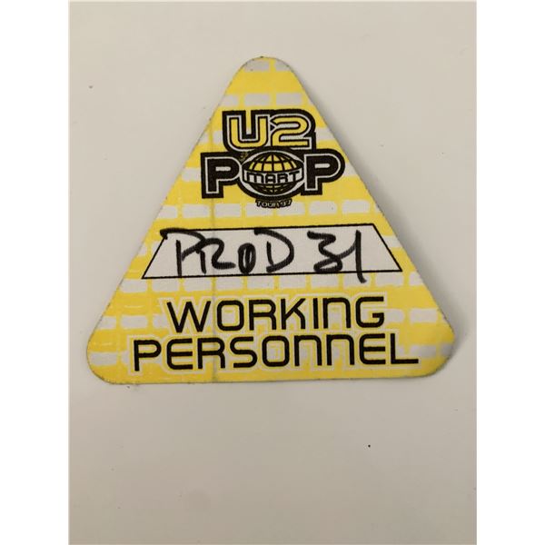 U2 '97 PopMart Working Personnel Backstage Pass