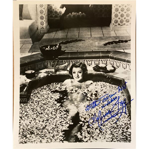 Myrna Loy signed photo