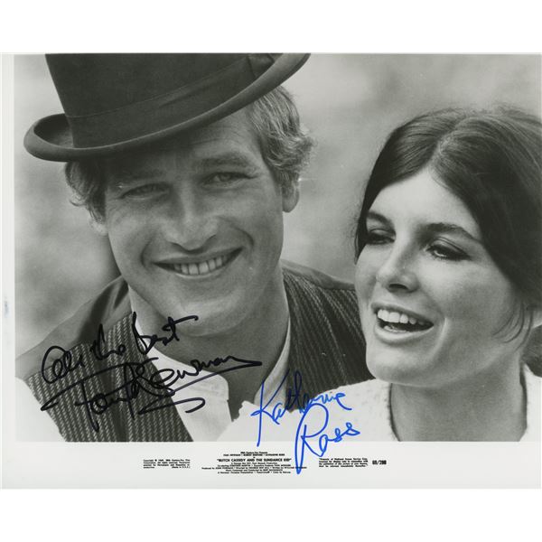 Katherine Ross and Paul Newman signed "Butch Cassidy and the Sundance Kid" signed movie photo