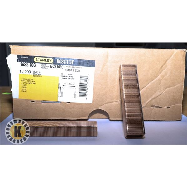 BOX OF STANLEY STAPLES GRAPAS