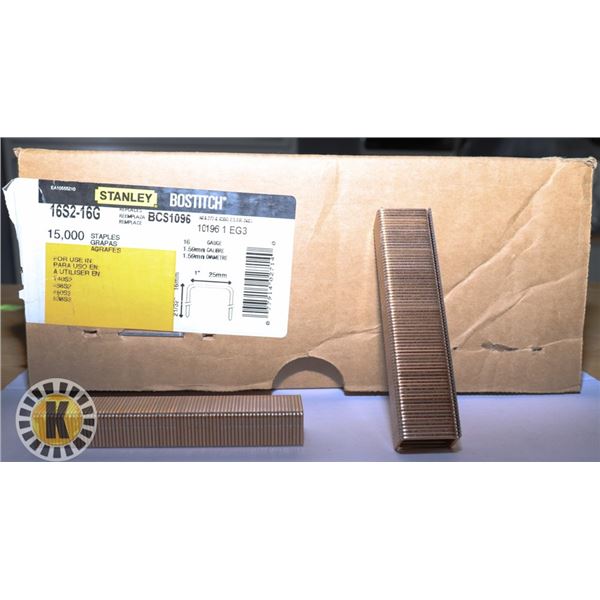 BOX OF STANLEY STAPLES GRAPAS