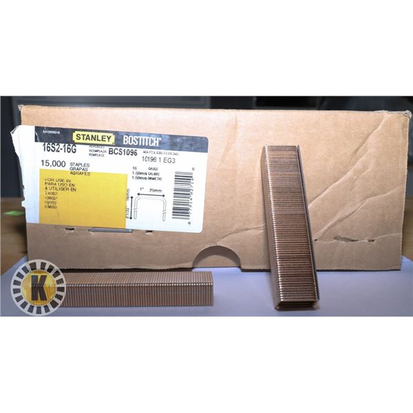 BOX OF STANLEY STAPLES GRAPAS