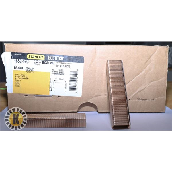 BOX OF STANLEY STAPLES GRAPAS