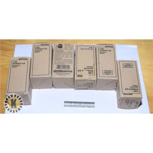 6 PACKS OF BOSTITCH GALVANIZED STAPLES 3/8